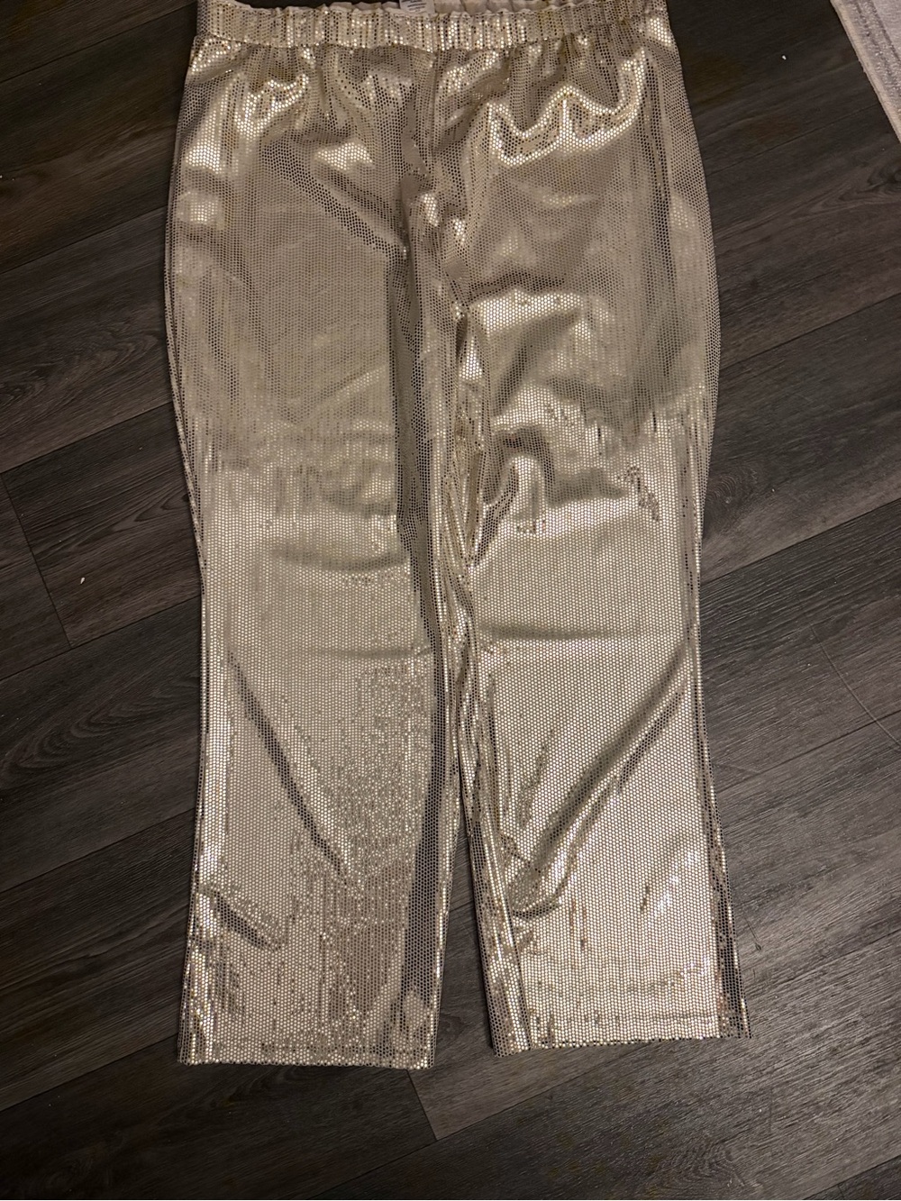 Serra Metallic Gold Women Stretch Pants